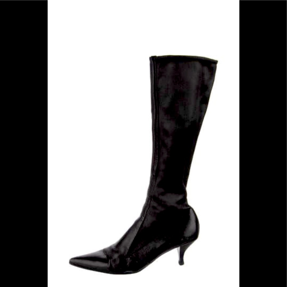 Prada Women’s Knee High Leather Sock Boots 37.5